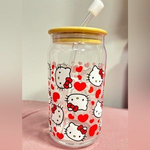 Hello kitty glass cup